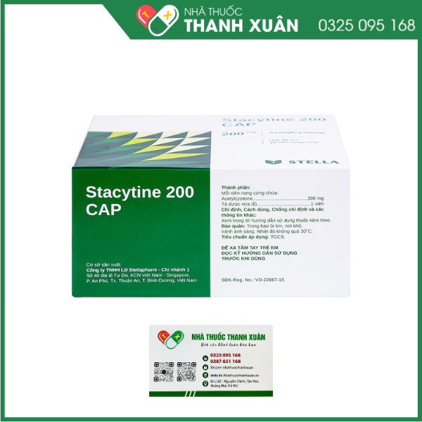 Thuốc Stacytine 200 Cap điều trị long đờm